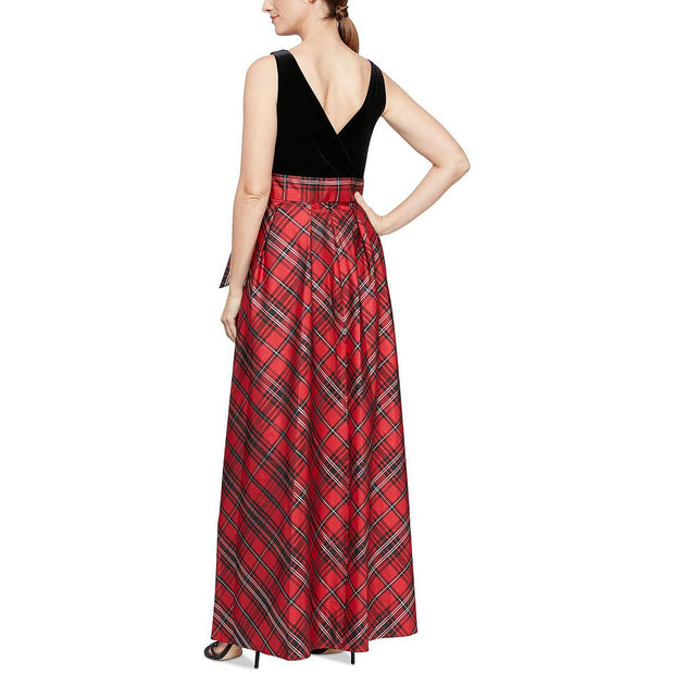 Womens Velvet Polyester Maxi Dress
