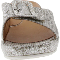 Womens Snake Print Wedge Sandals