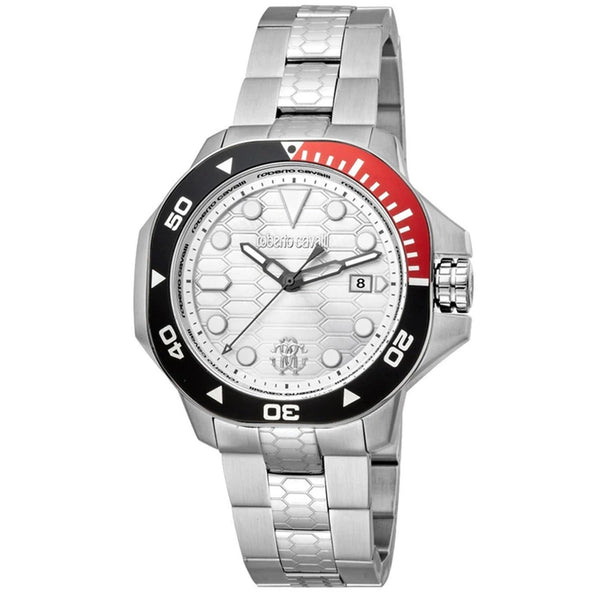 GoodMorning☆Coll Roberto Cavalli Men's Classic Silver Dial Watch