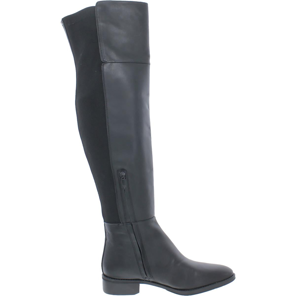 Pam Womens Zipper Ribbed Knit Over-The-Knee Boots