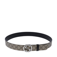 Gucci Men Reversible Buckle Gg Belt