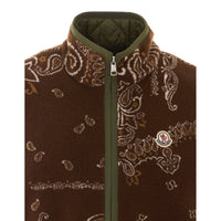 Moncler Moncler Men Reversible Paisley Print Teddy Fleece Padded Vest