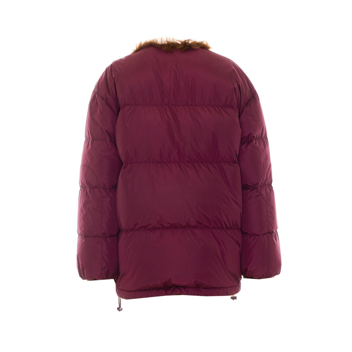 Miu Miu Miu Miu Women Reversible Technical Fabric And Shearling Down Jacket