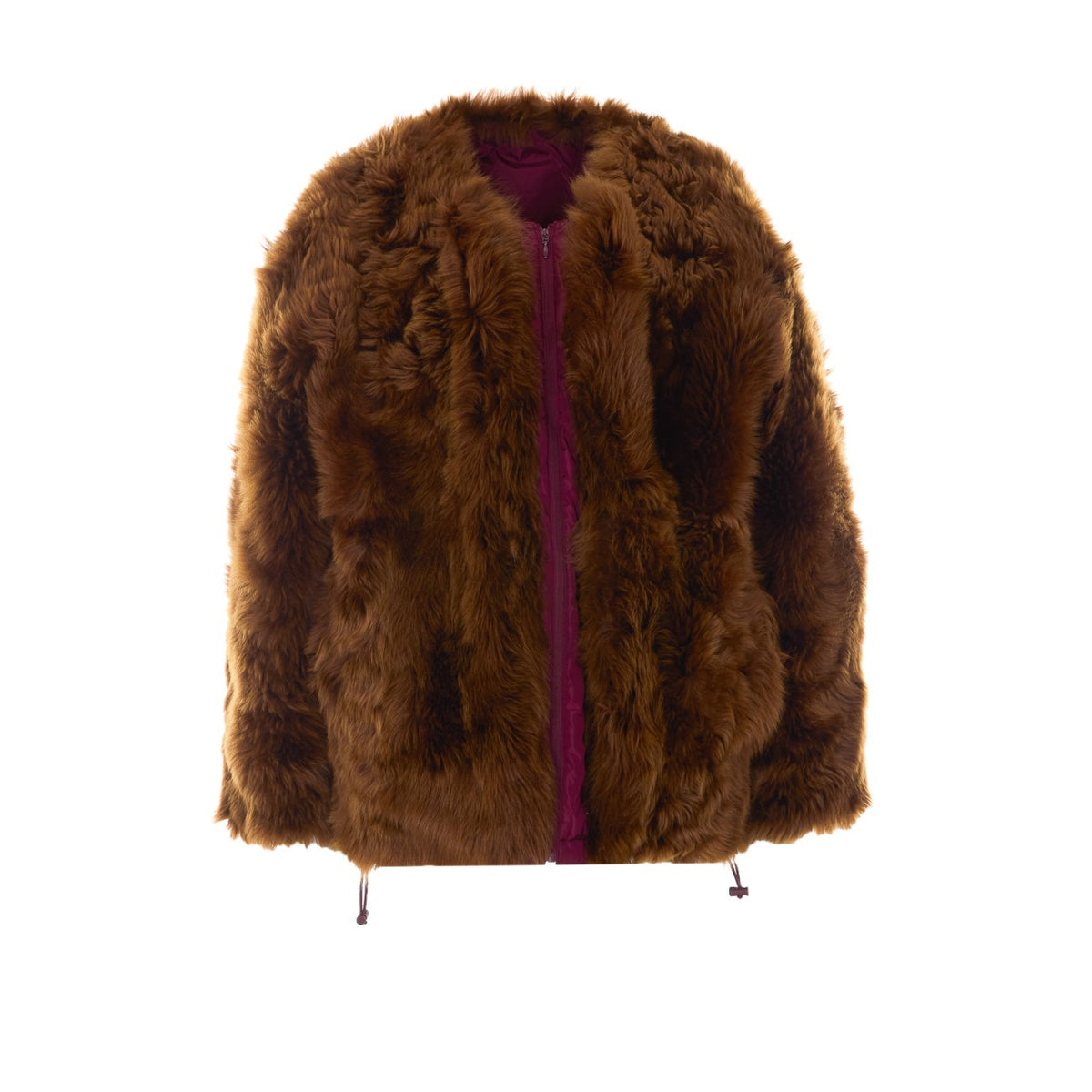 Miu Miu Miu Miu Women Reversible Technical Fabric And Shearling Down Jacket