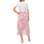 Garden Romance Womens Ruffle High-Waist A-Line Skirt