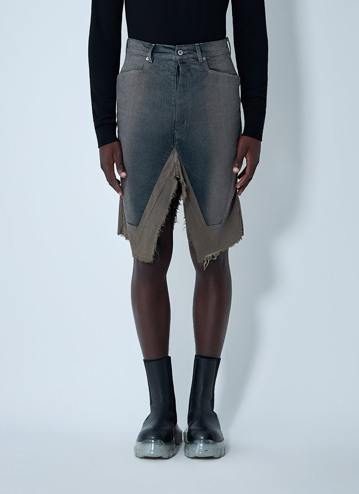 Rick Owens Rick Owens Men Slivered Midi Skirt