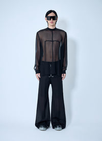 Rick Owens Men Sheer Panel Shirt