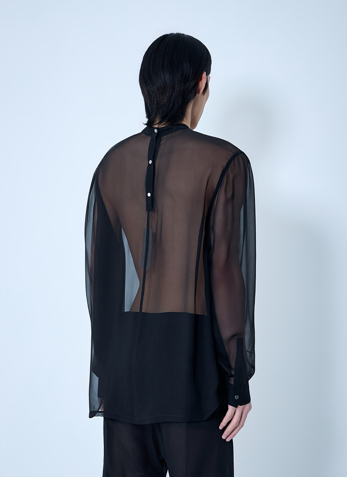 Rick Owens Men Sheer Panel Shirt