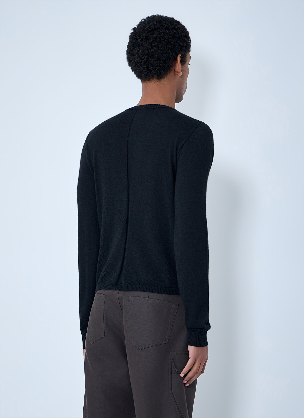 Rick Owens Men Fine Knit Wool Sweater