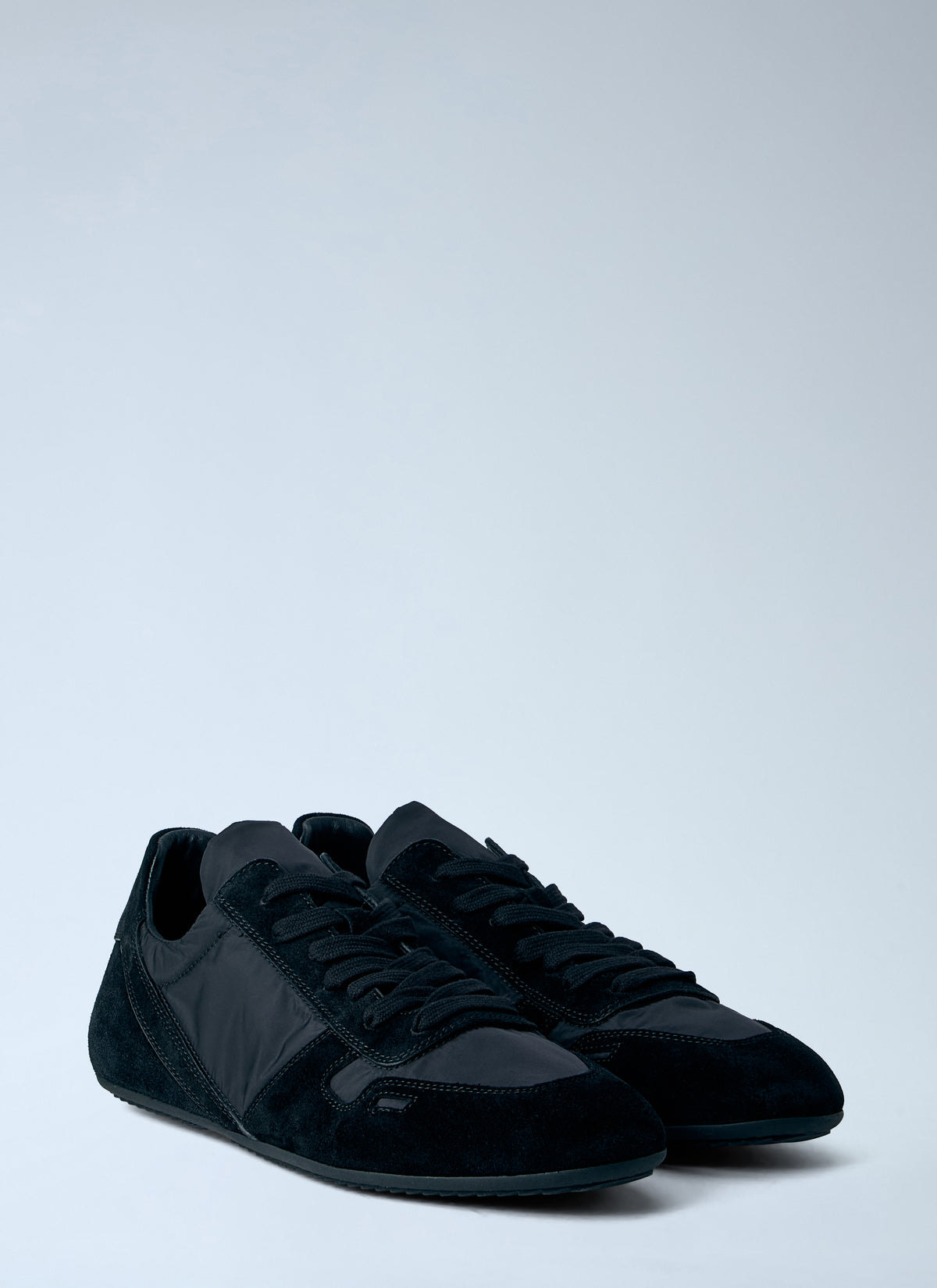 Rick Owens Men Minimal Suede-Trimmed Sneakers