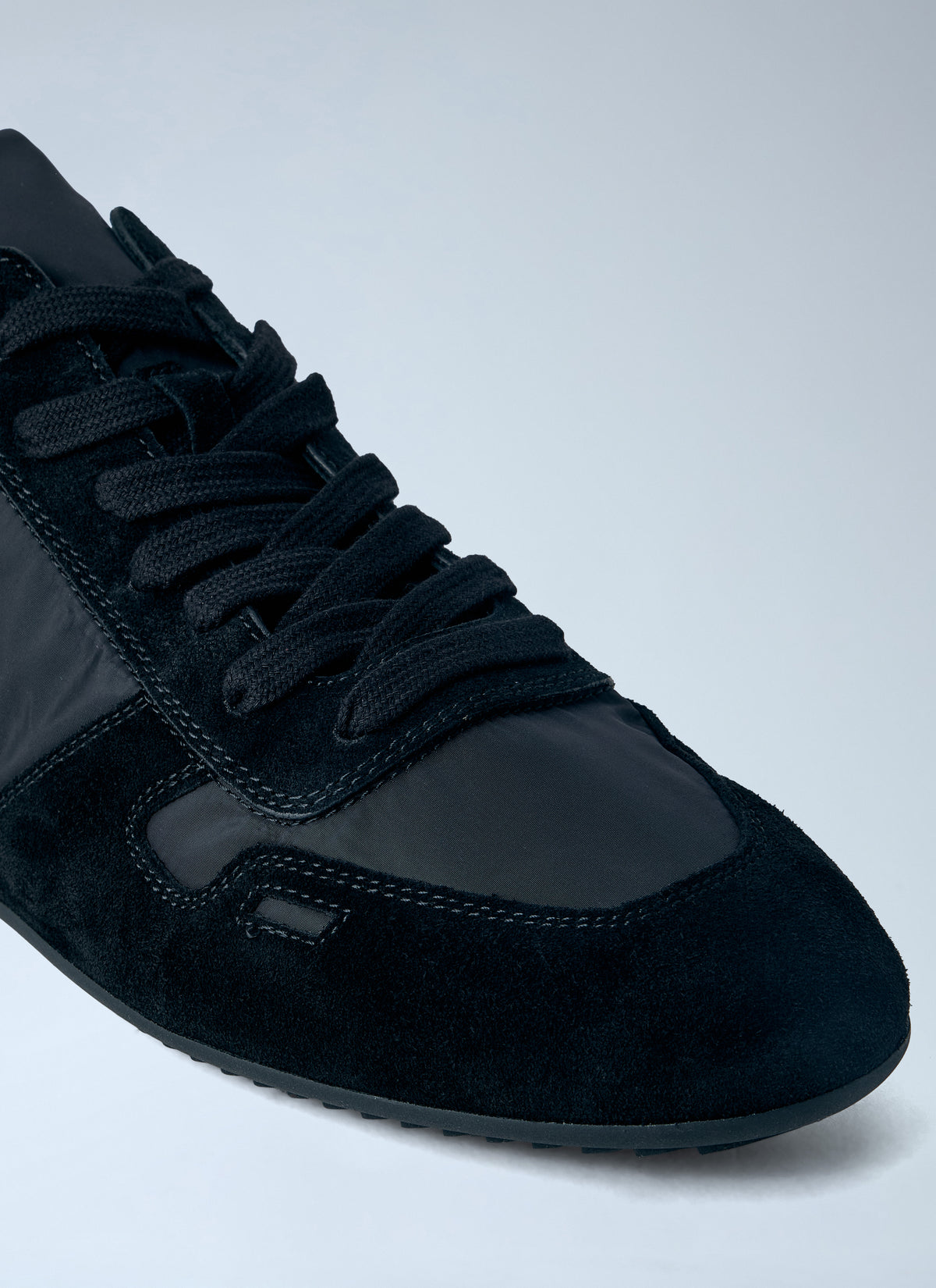 Rick Owens Men Minimal Suede-Trimmed Sneakers