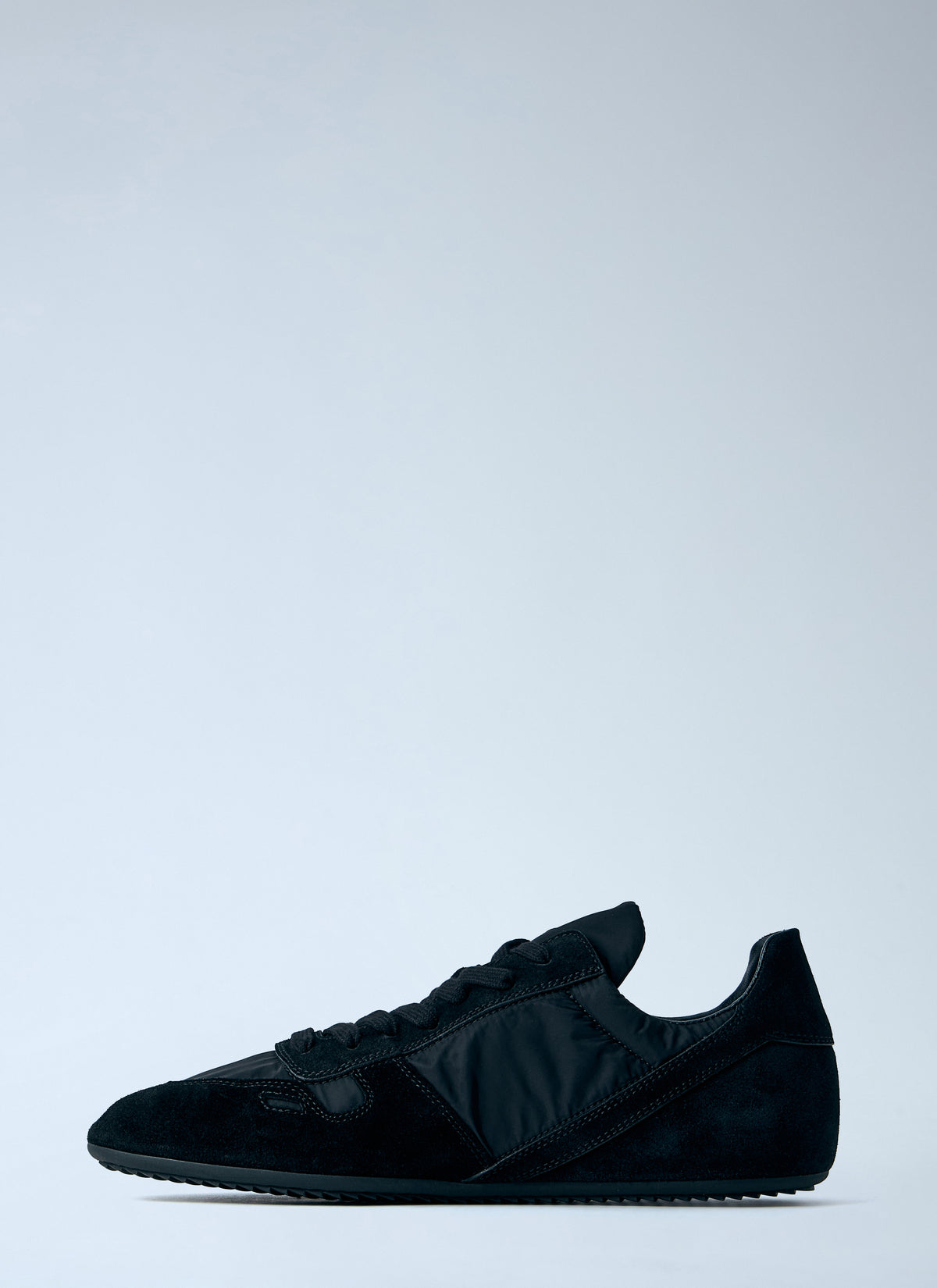 Rick Owens Men Minimal Suede-Trimmed Sneakers