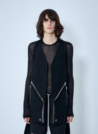 Rick Owens Rick Owens Men Asymmetric Zip Detail Vest