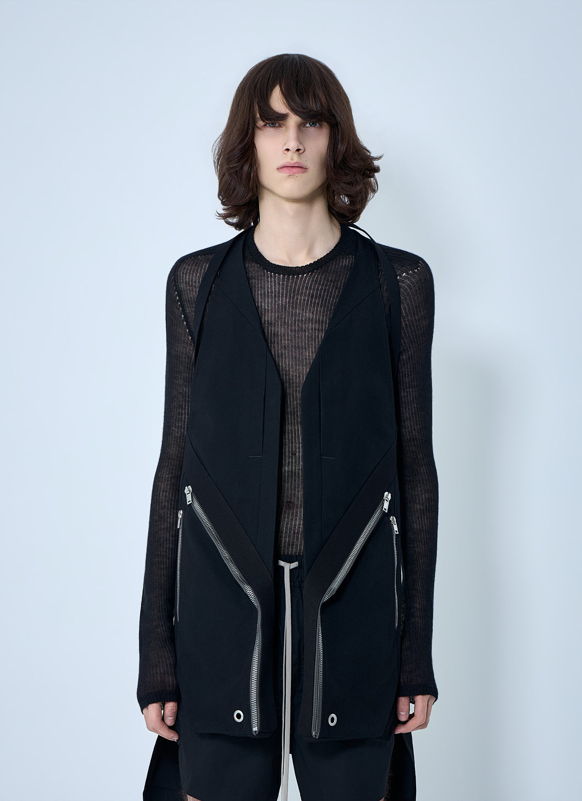 Rick Owens Rick Owens Men Asymmetric Zip Detail Vest