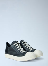 Rick Owens Men Leather Low-Top Sneakers
