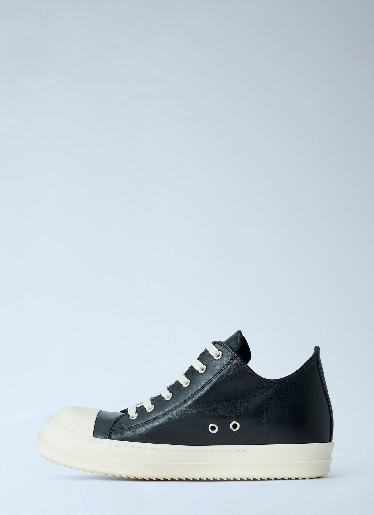 Rick Owens Men Leather Low-Top Sneakers