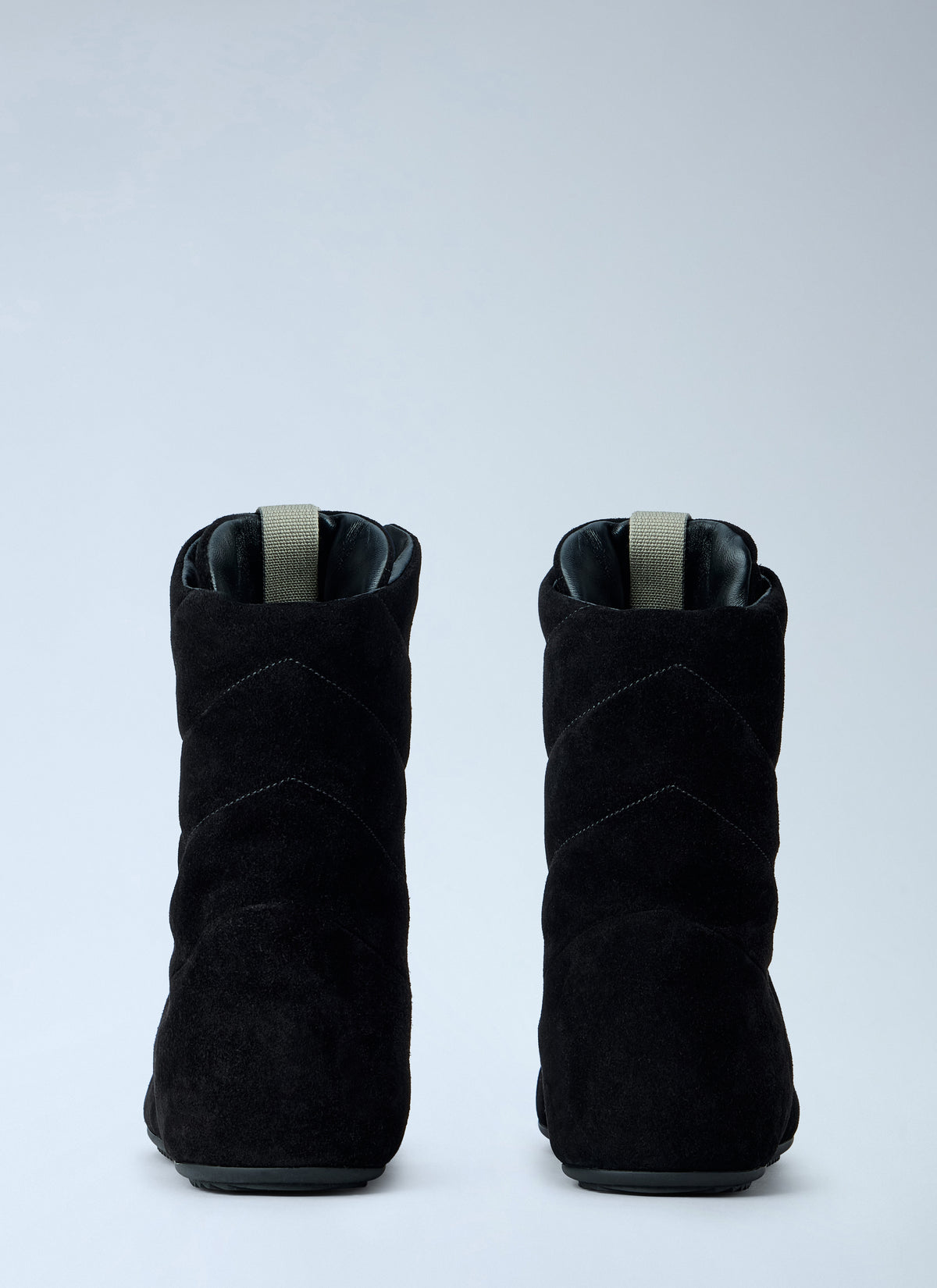 Rick Owens Men Quilted Minimal High Sneakers