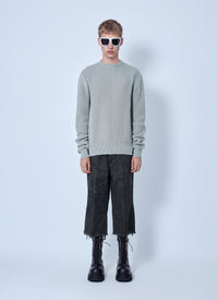 Rick Owens Men Fisherman Round Neck Sweater