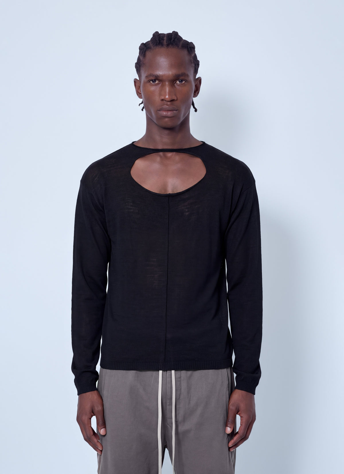 Rick Owens Men Cut-Out Detail Sweater