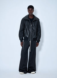 Rick Owens Men Dracuflight Hammered Leather Jacket