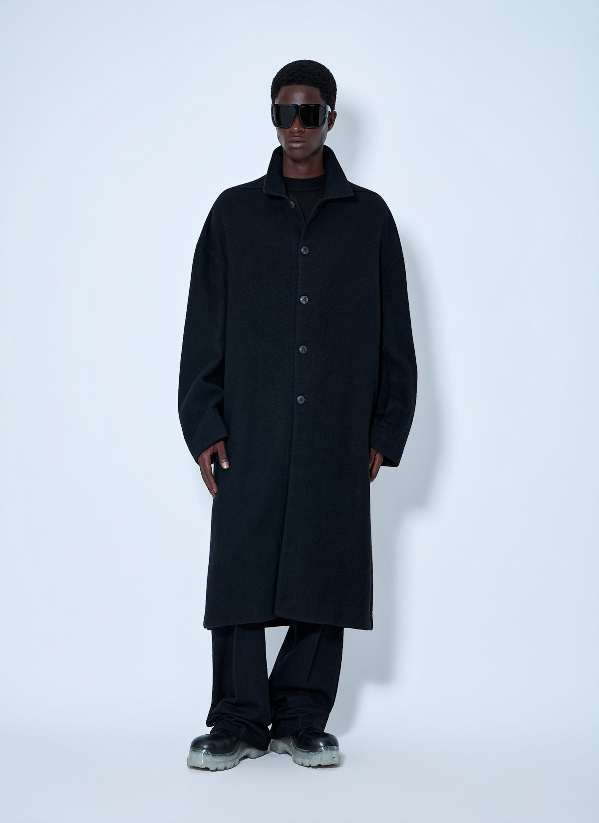 Rick Owens Men Buttoned Brad Coat