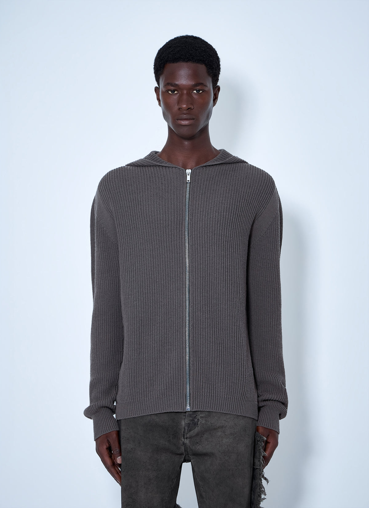 Rick Owens Rick Owens Men Wool Zipped Hoodie
