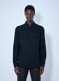 Rick Owens Men Wool Blend Overshirt