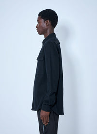 Rick Owens Men Wool Blend Overshirt