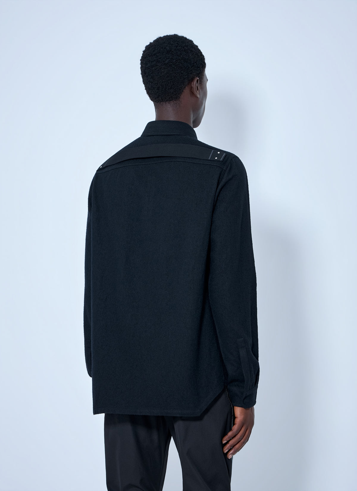 Rick Owens Men Wool Blend Overshirt