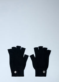 Rick Owens Men Ribbed Trim Fingerless Gloves