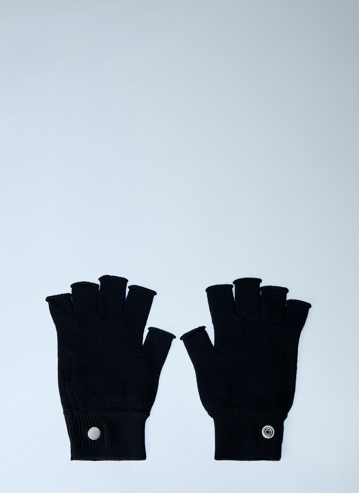 Rick Owens Men Ribbed Trim Fingerless Gloves