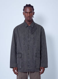 Rick Owens Rick Owens Men Collared Canvas Mac Jacket