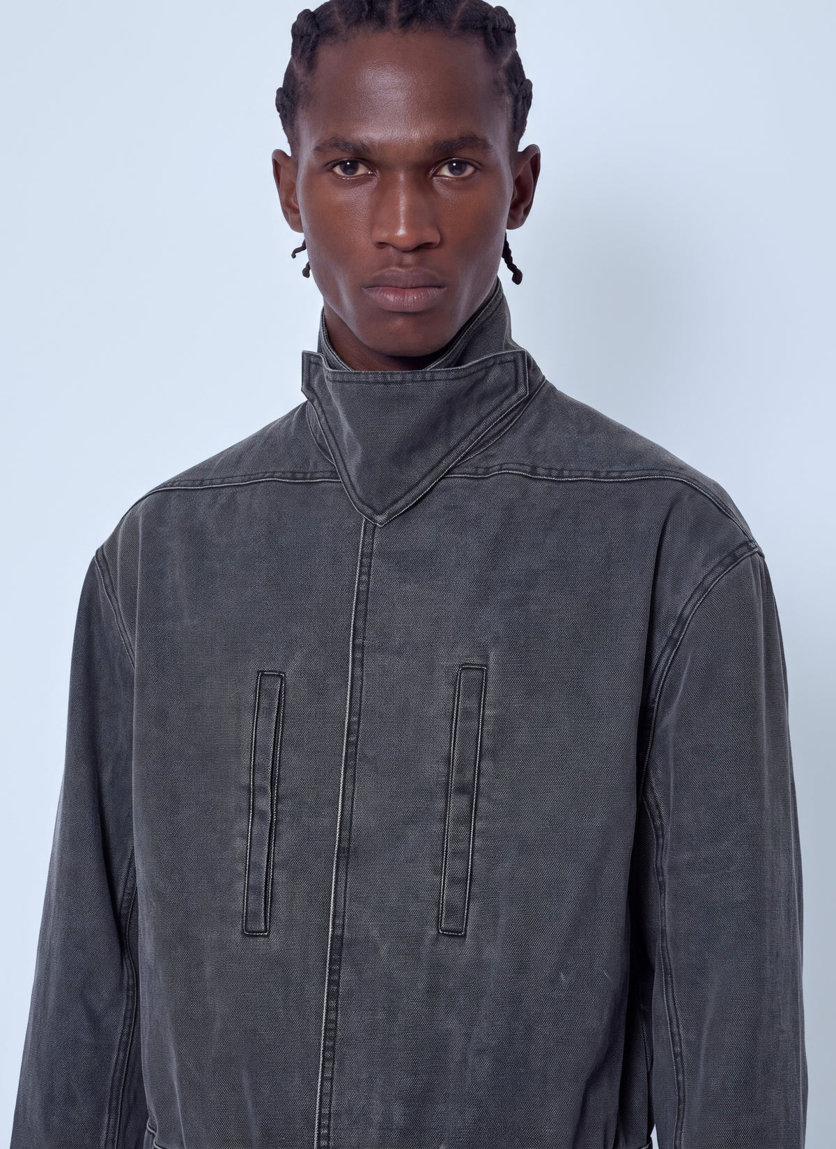 Rick Owens Rick Owens Men Collared Canvas Mac Jacket