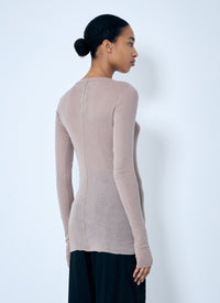 Rick Owens Women Rib Long Sleeve T-Shirt
