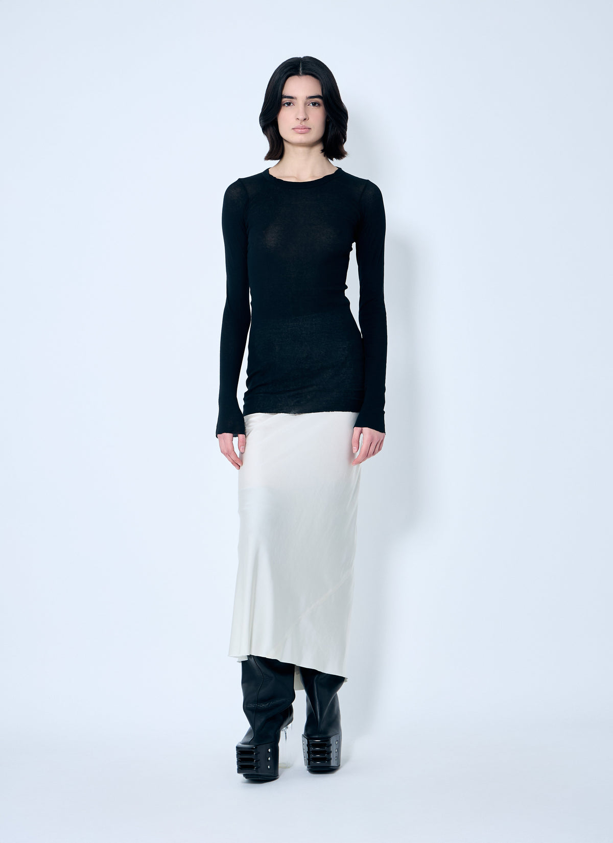 Rick Owens Women Rib Long Sleeve Top