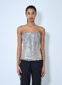 Rick Owens Women Denim Bustier Top