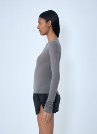 Rick Owens Women Ribbed Long Sleeve T-Shirt