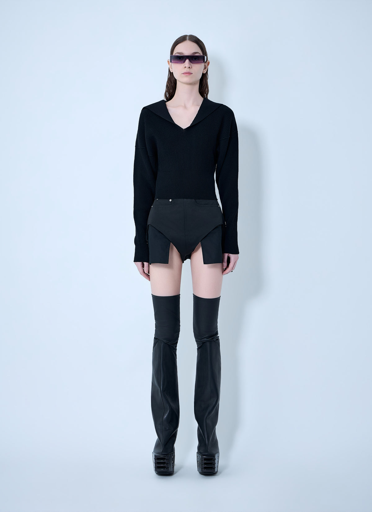 Rick Owens Rick Owens Women Dracu Cropped V Knit
