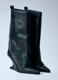 Rick Owens Women Cantilever 8 Sharp Flared Boots