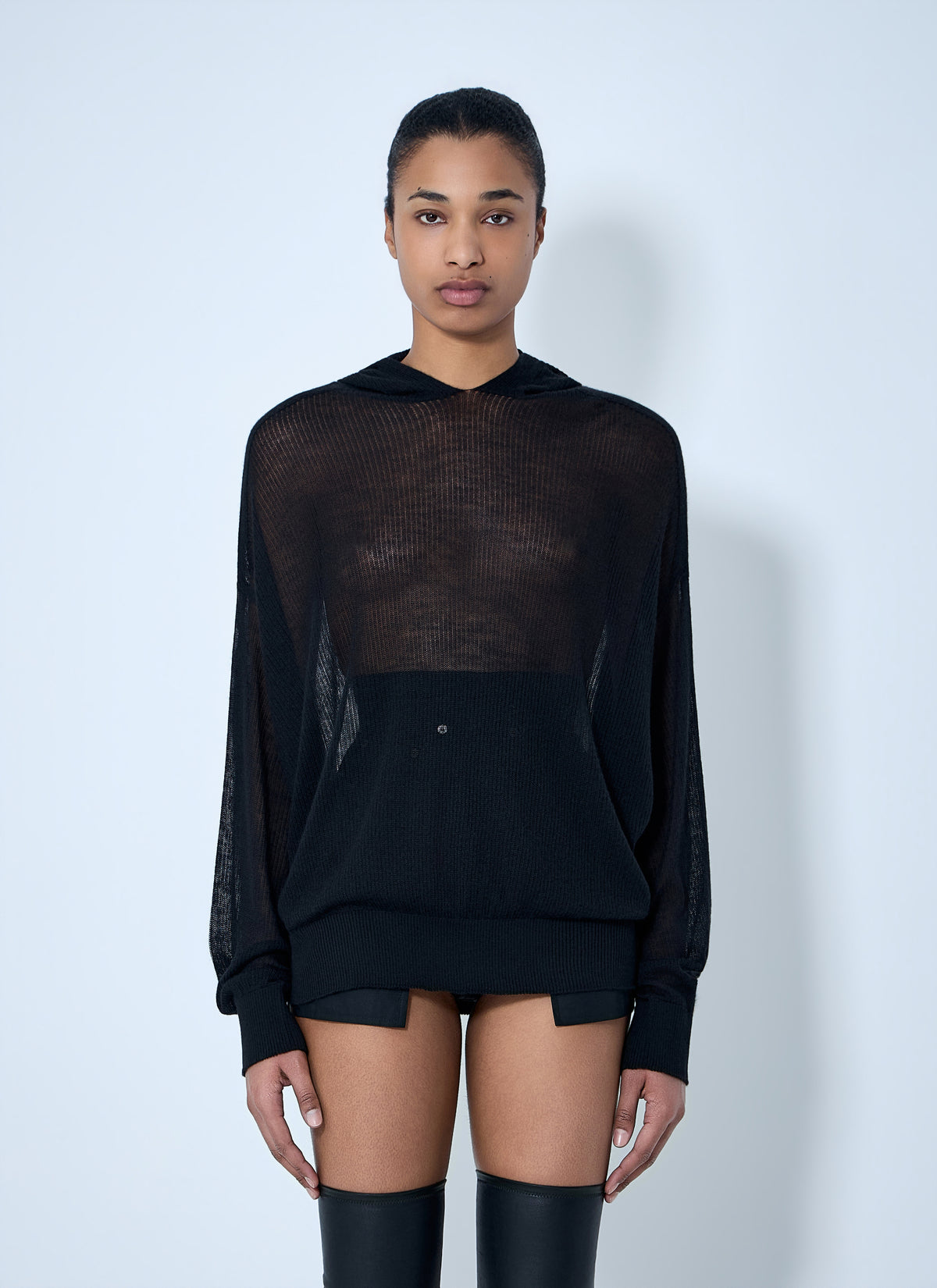 Rick Owens Rick Owens Women Mesh Knit Hoodie