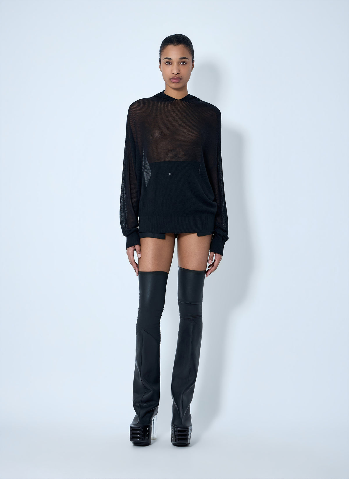 Rick Owens Rick Owens Women Mesh Knit Hoodie