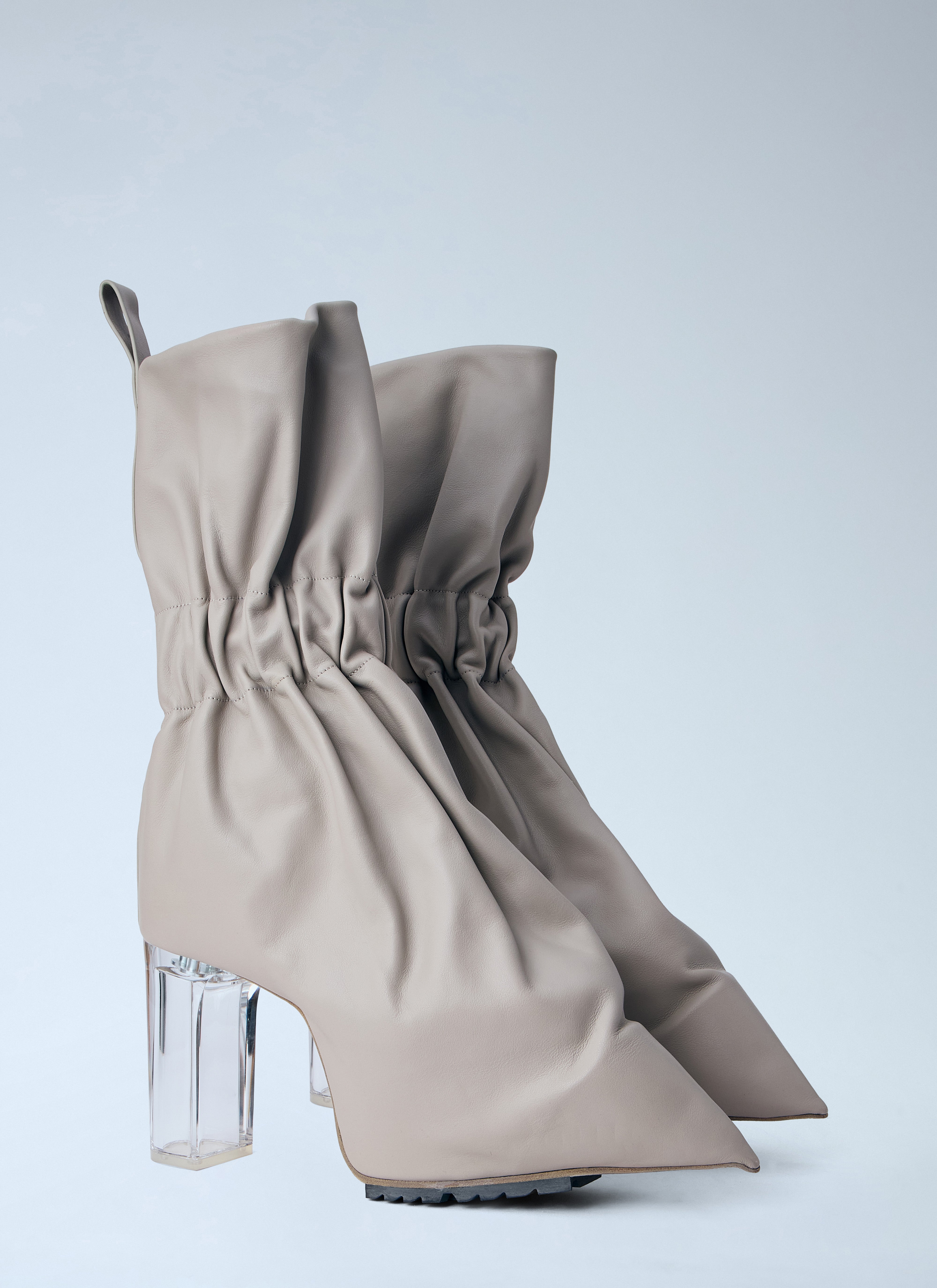 Rick Owens Women Taquito Gathered Leather Ankle Boots – Bluefly