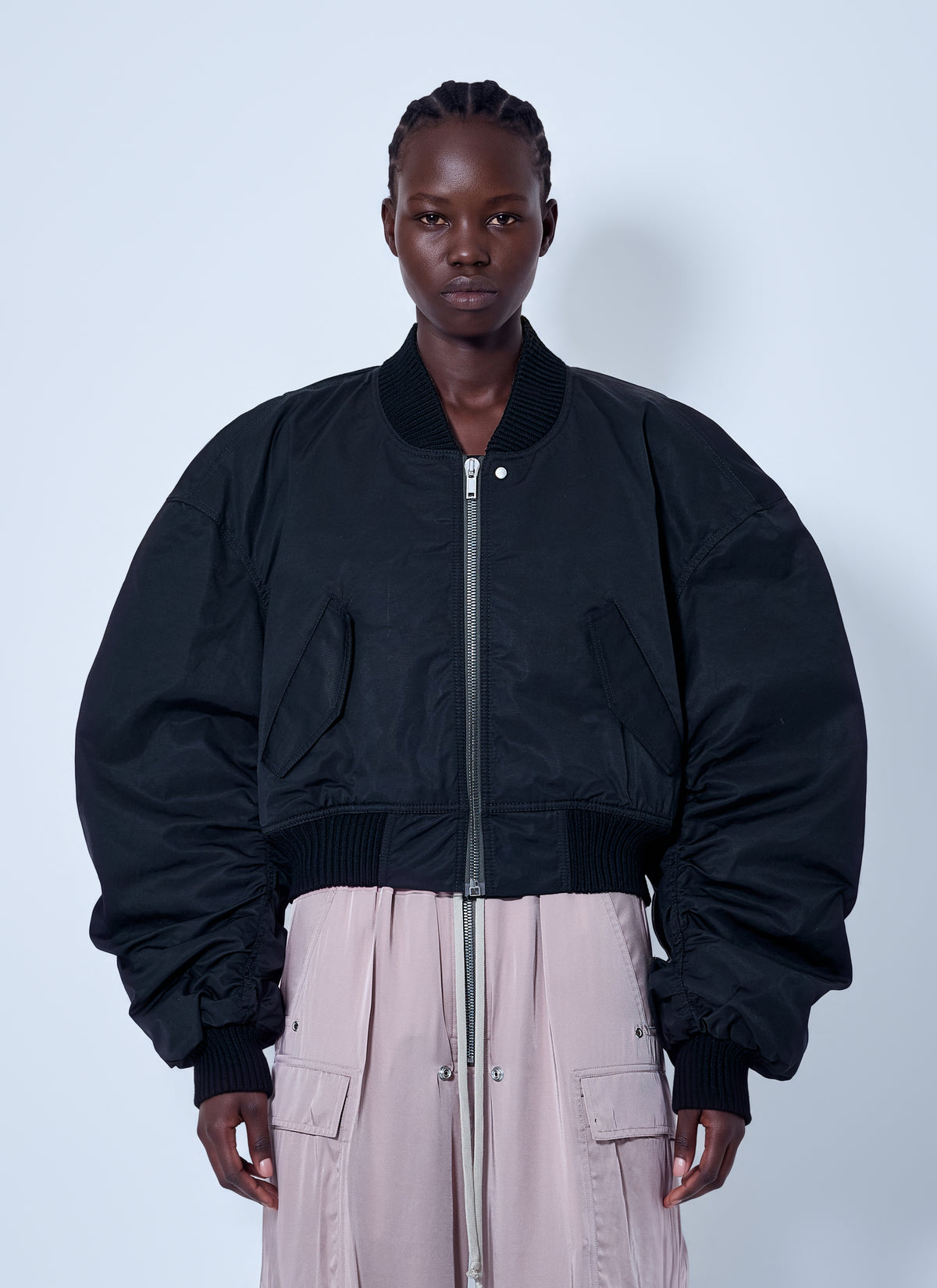 Rick Owens Women Secchia Cropped Flight Bomber Jacket