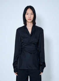 Rick Owens Women Laura Satin Wrap Top