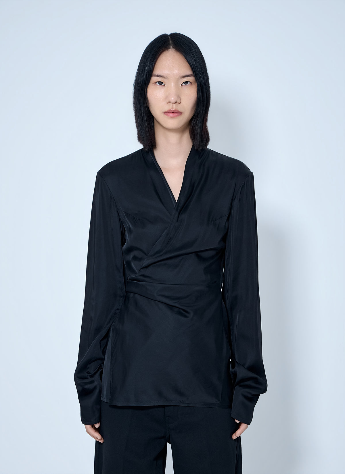 Rick Owens Women Laura Satin Wrap Top