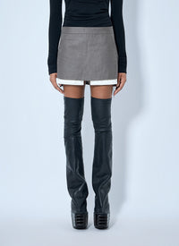 Rick Owens Women Fog Cutoff Mini Skirt
