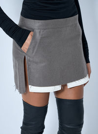 Rick Owens Women Fog Cutoff Mini Skirt