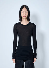 Rick Owens Women Long Sleeve Sheer Knit Top
