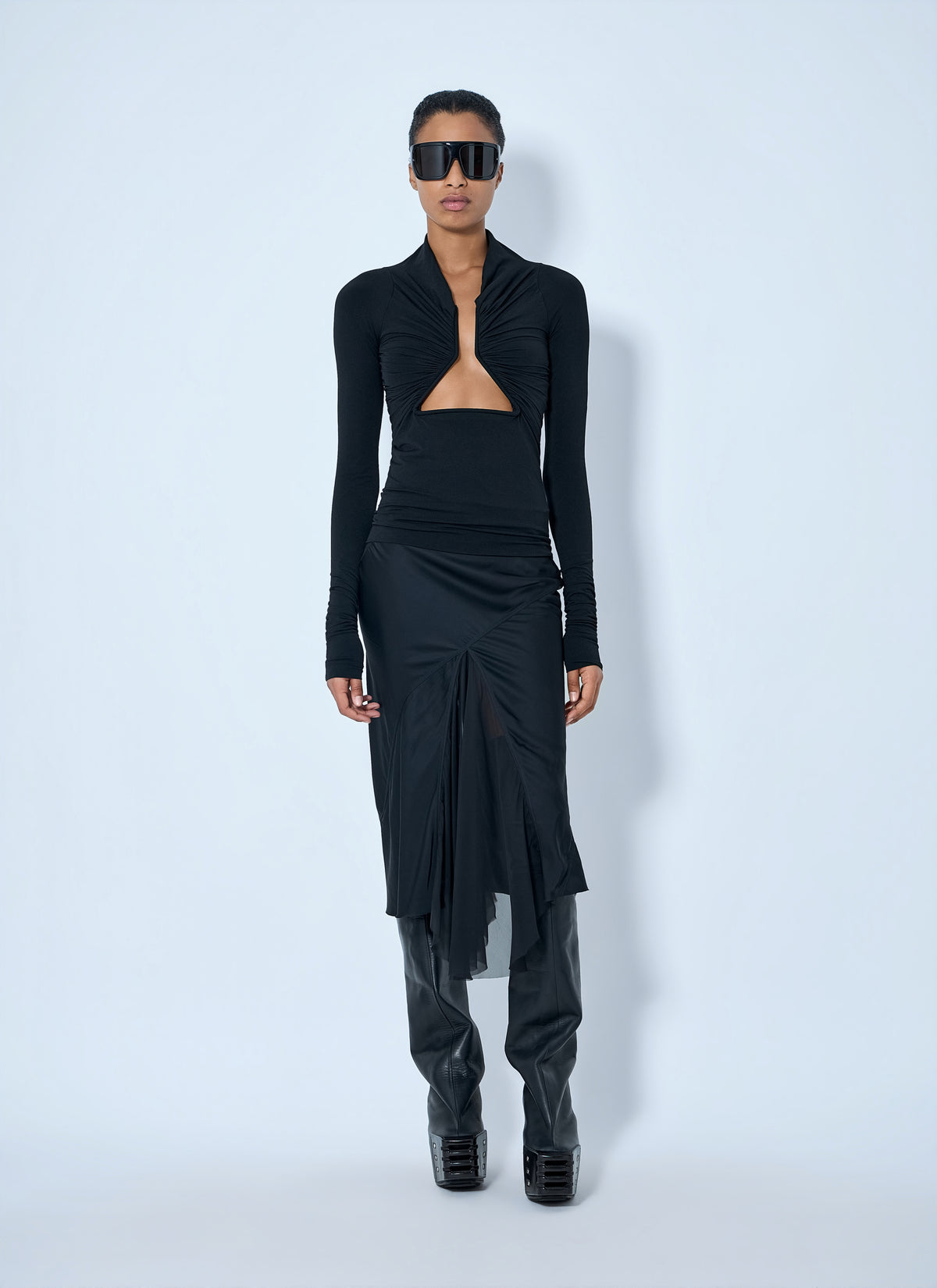Rick Owens Women Jersey Ls Prong Top