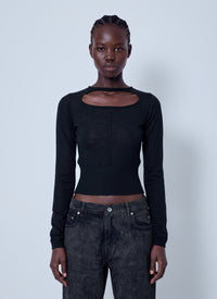 Rick Owens Rick Owens Women Slashed Cropped Pull Top